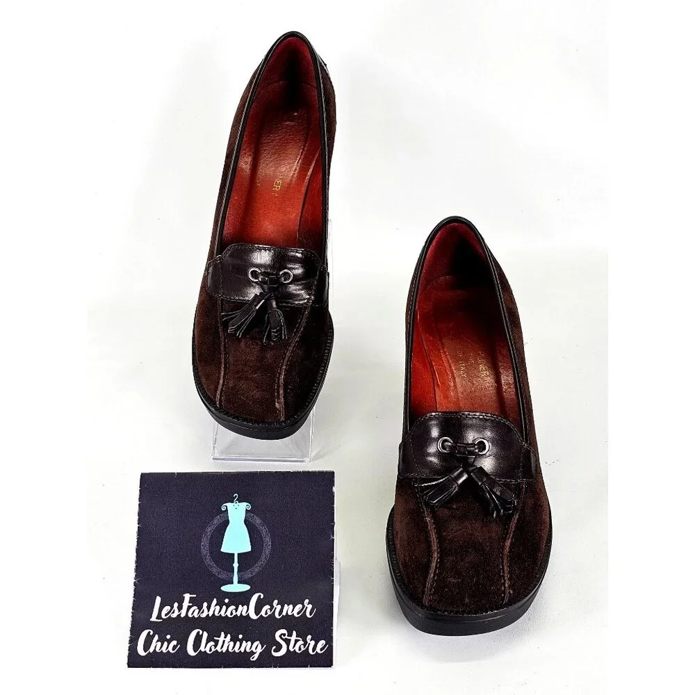 Donald J Pliner Women's Dark Brown Platform Wedges Size 8.5 506 - Picture 3 of 13